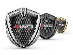 Emblem Car Badge Racing Design Glossy Finish